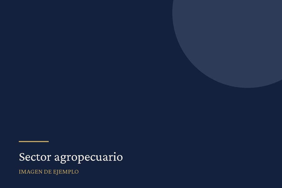 Pieza gráfica de ejemplo sobre sector agropecuario
