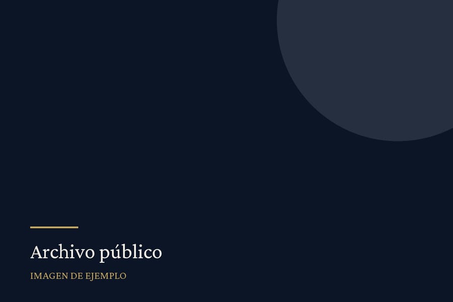 Pieza gráfica de ejemplo sobre archivo público
