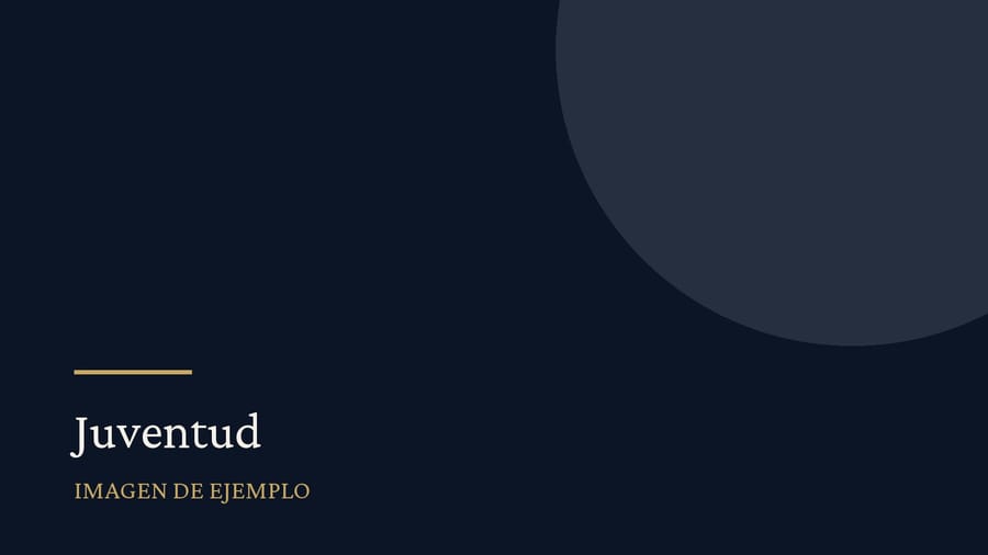 Pieza gráfica de ejemplo sobre juventud