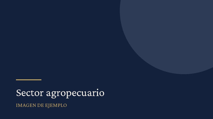 Pieza gráfica de ejemplo sobre sector agropecuario
